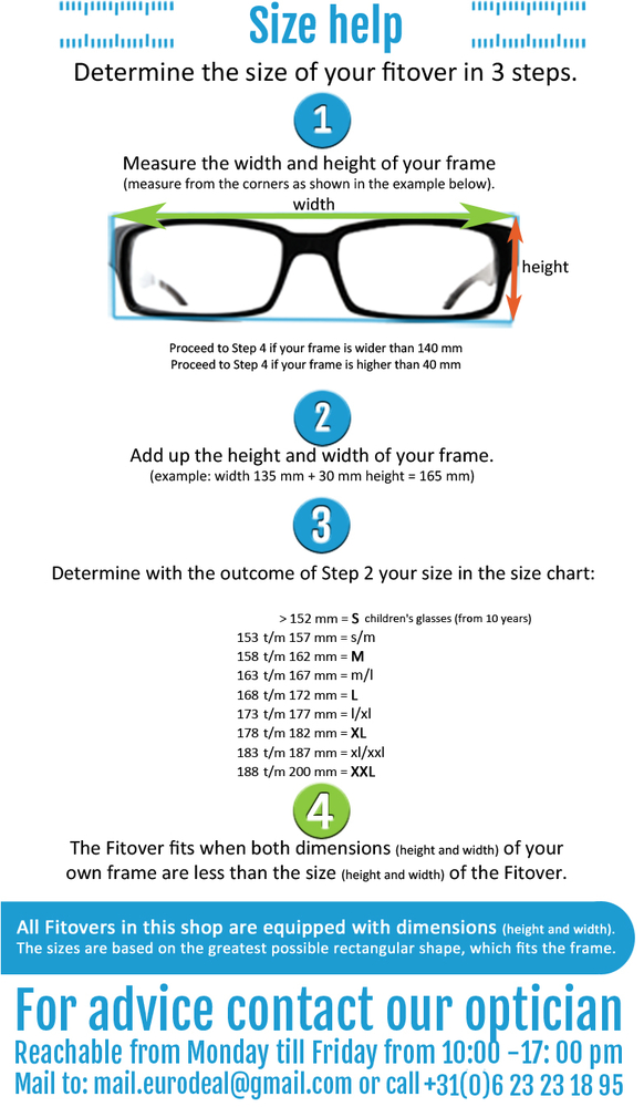 Determine the size of your Fitover-sunglasses | Fitover-sunglasses.co ...